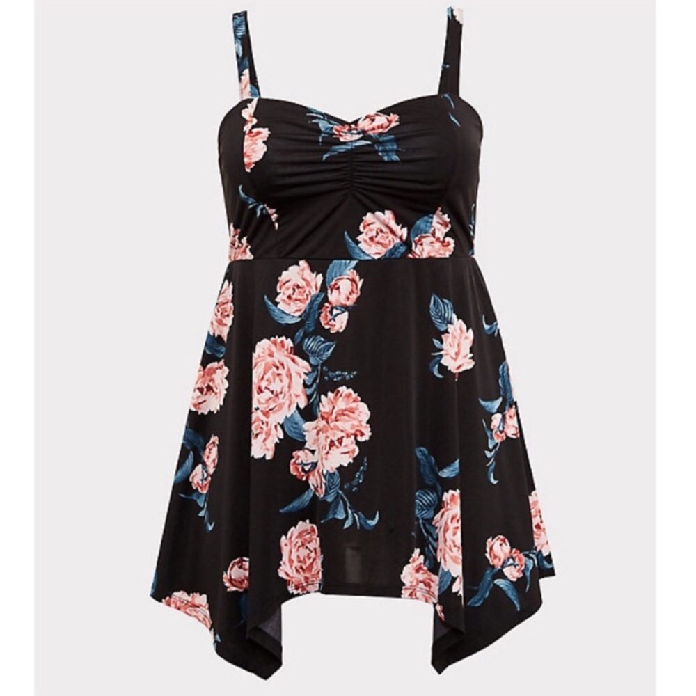 Torrid size 5 Floral Handkerchief Babydoll Tunic
